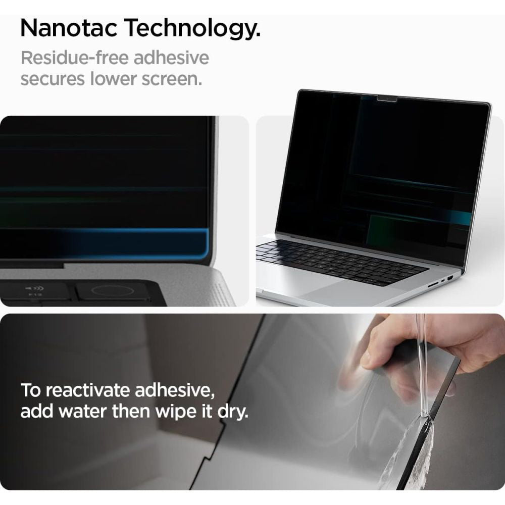 Pellicola Protettiva Privacy Schermo Spigen Safe View Magnetic per Apple MacBook Pro 14inch (2022) / (2024) / (2023) / (2021), Plastica AFL06158