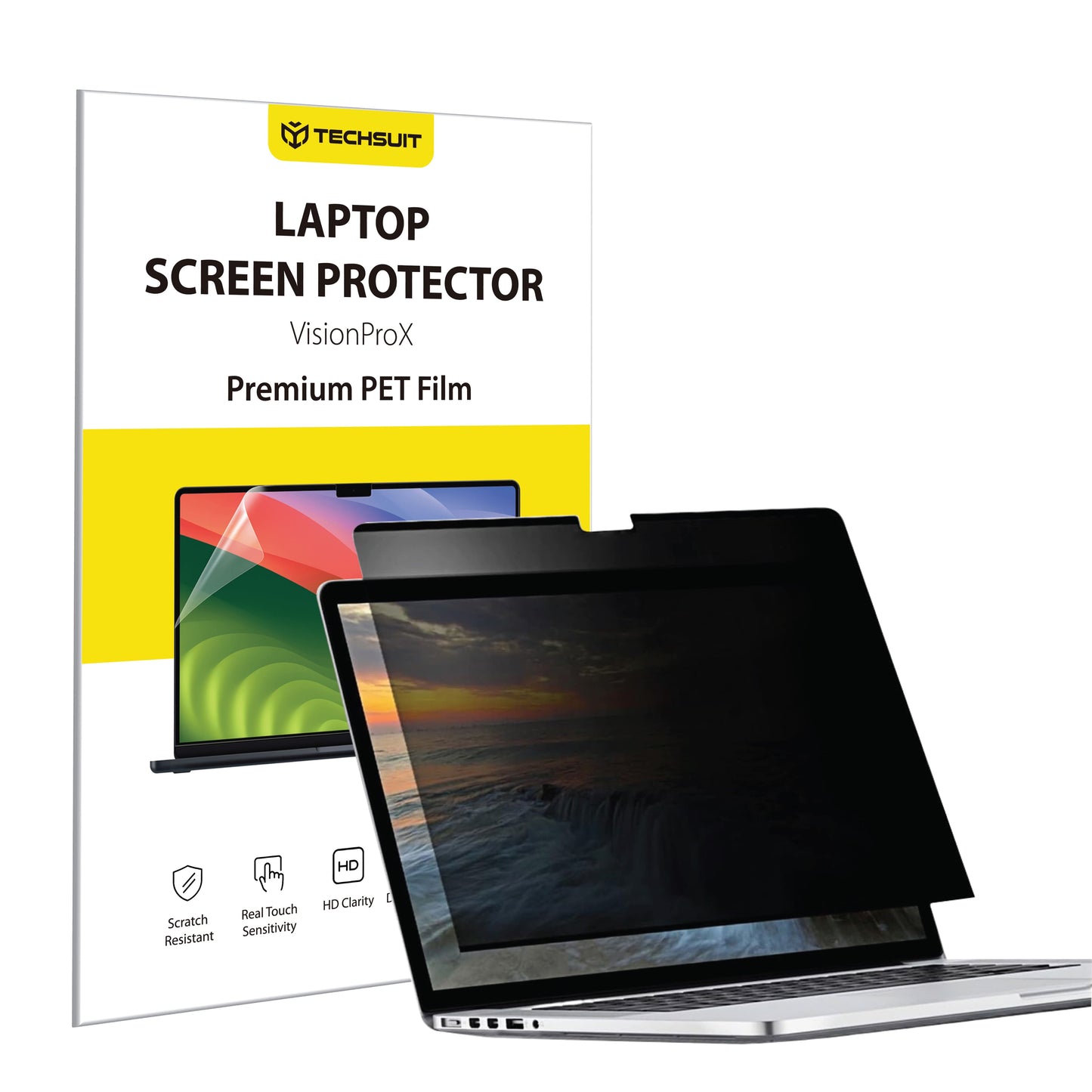 Pellicola Protettiva Schermo Privacy Techsuit VisionProX Magnetica per Apple MacBook Pro 14 pollici (2024), Plastica