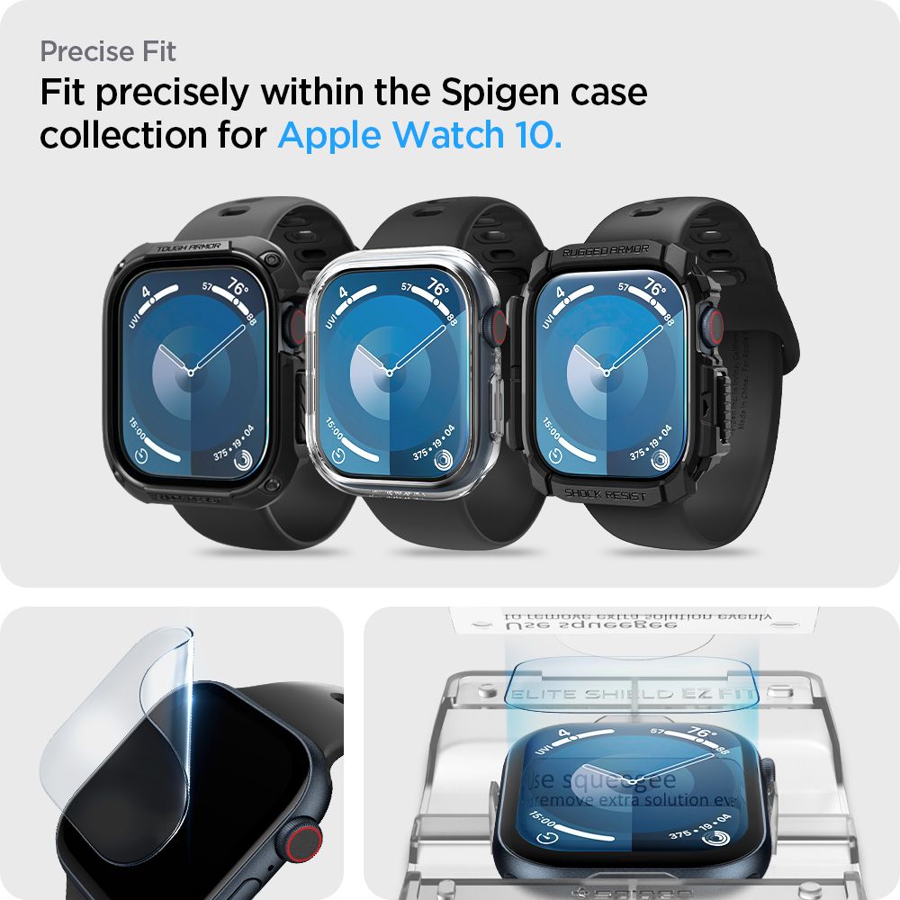 Spigen Elite Shield EZ FIT per Apple Watch serie 42mm, set 2 pezzi, plastica AFL08580