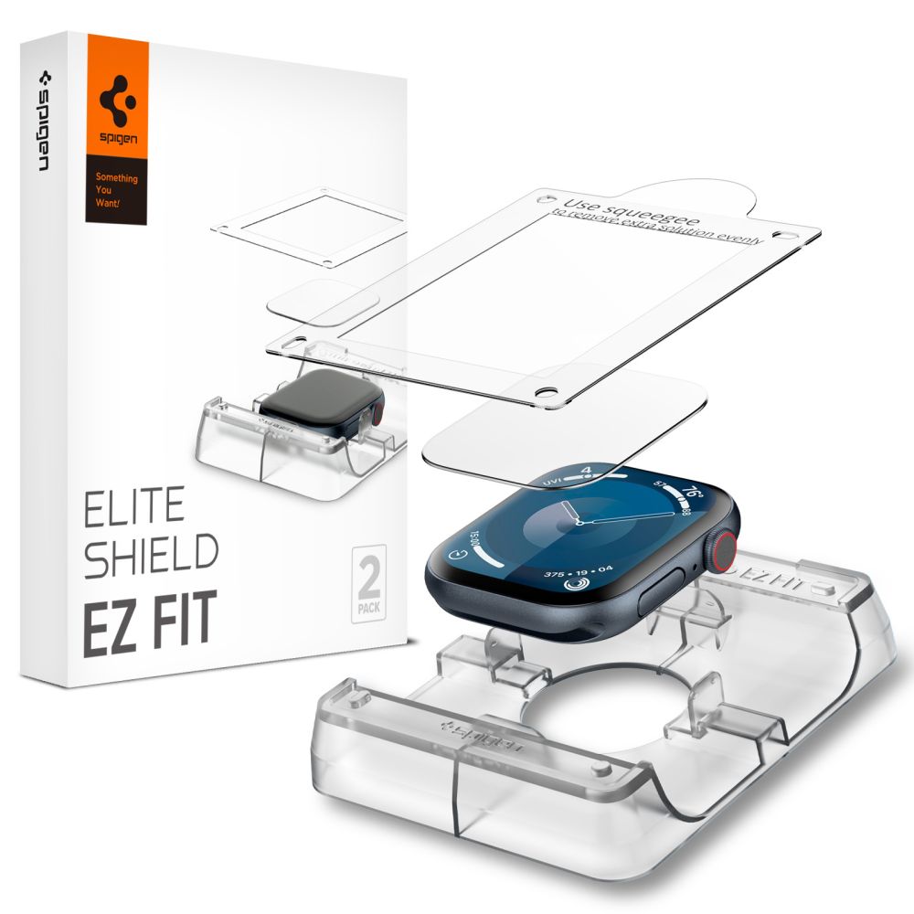 Spigen Elite Shield EZ FIT per Apple Watch serie 42mm, set 2 pezzi, plastica AFL08580