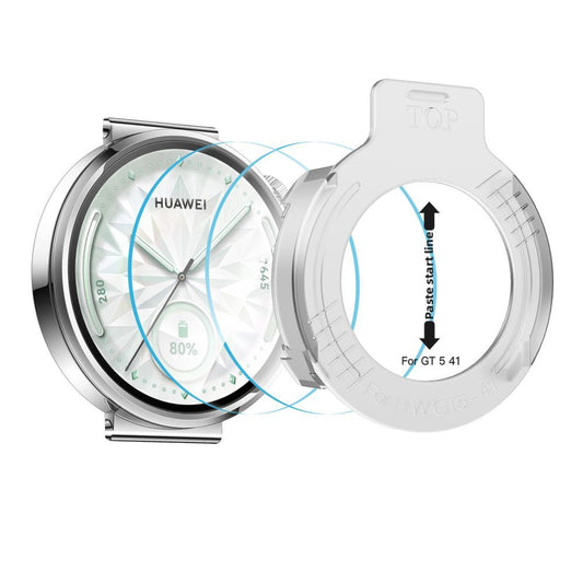 Pellicola Protettiva Tech-Protect Easy Set+ per Huawei Watch GT 5 41mm, Set 2 pezzi, Vetro Temperato