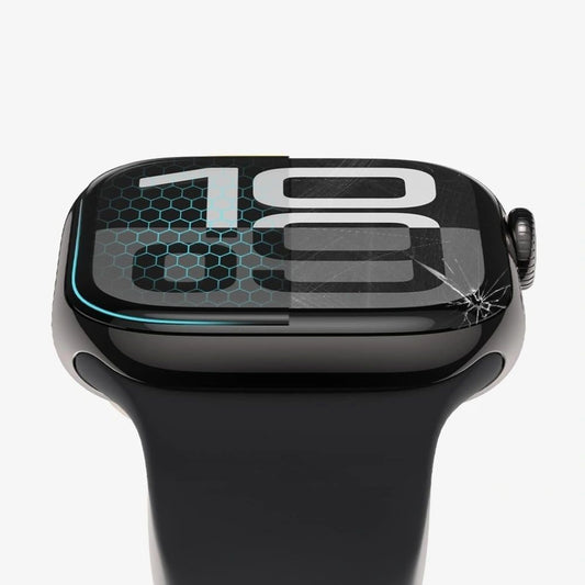 Pellicola Protettiva Tech-Protect Flex+ per Apple Watch Serie 46mm, Set 2 pezzi, Vetro Flessibile, Nero