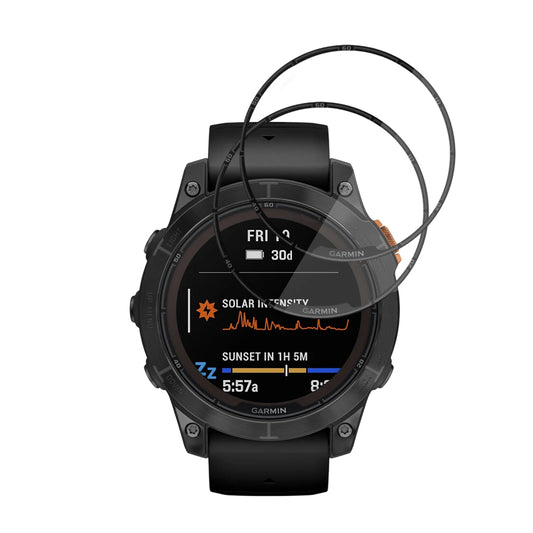 Pellicola Protettiva Techsuit Nano Flex per Garmin Fenix 7 Pro Solar, Set 2 pezzi, Plastica, Nera