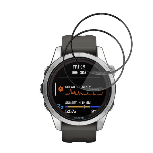 Pellicola Protettiva Techsuit Nano Flex per Garmin Fenix 7S Pro Solar, Set 2 pezzi, Plastica, Nera