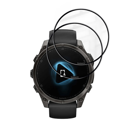 Pellicola Protettiva Techsuit Nano Flex per Garmin Fenix 8 Pro 47mm / 8 47mm, Set 2 pezzi, Plastica, Nera