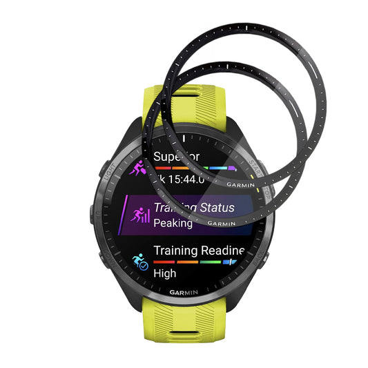 Pellicola Protettiva Techsuit Nano Flex per Garmin Forerunner 965, Set 2 pezzi, Plastica, Nera