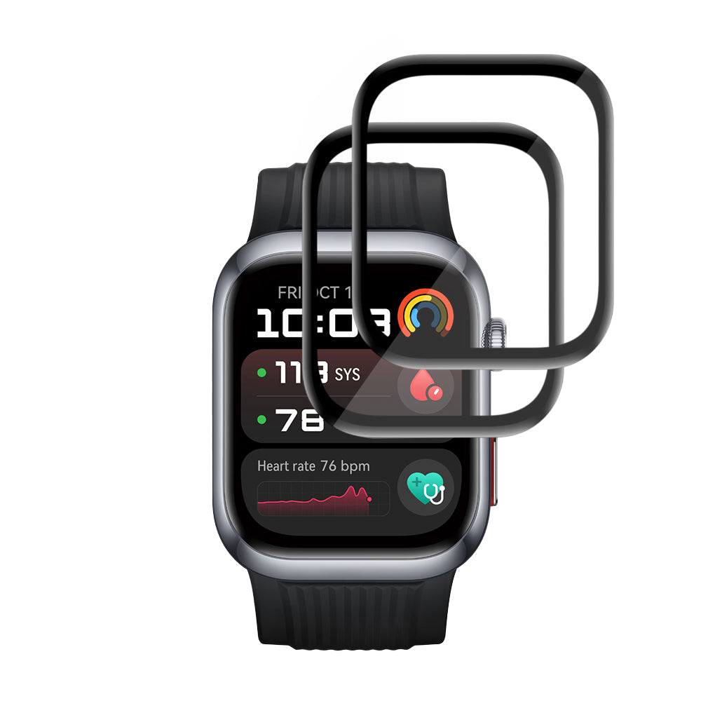 Pellicola Protettiva Techsuit Nano Flex per Huawei Watch D2, Set 2 pezzi, Plastica, Nera