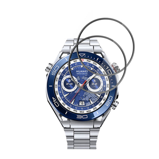 Pellicola Protettiva Techsuit Nano Flex per Huawei Watch Ultimate 2 / Ultimate, Set 2 pezzi, Plastica, Nera
