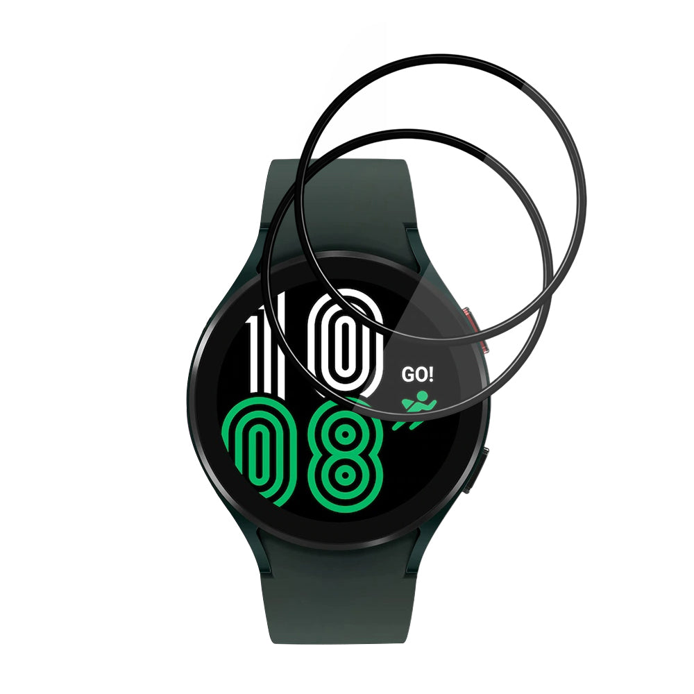 Pellicola Protettiva Techsuit Nano Flex per Samsung Galaxy Watch4 44mm, Set 2 pezzi, Plastica, Nera