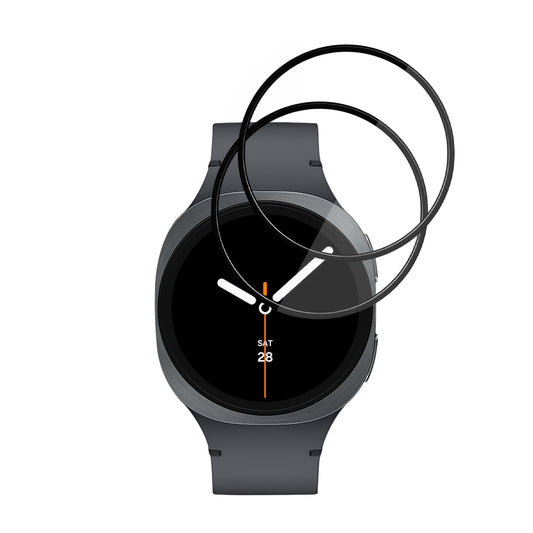 Pellicola Protettiva Techsuit Nano Flex per Samsung Galaxy Watch8 40mm, Set 2 pezzi, Plastica, Nera