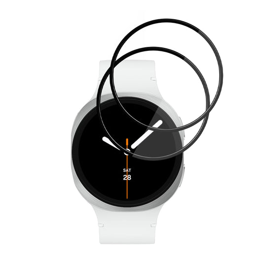 Pellicola Protettiva Techsuit Nano Flex per Samsung Galaxy Watch8 44mm, Set 2 pezzi, Plastica, Nera