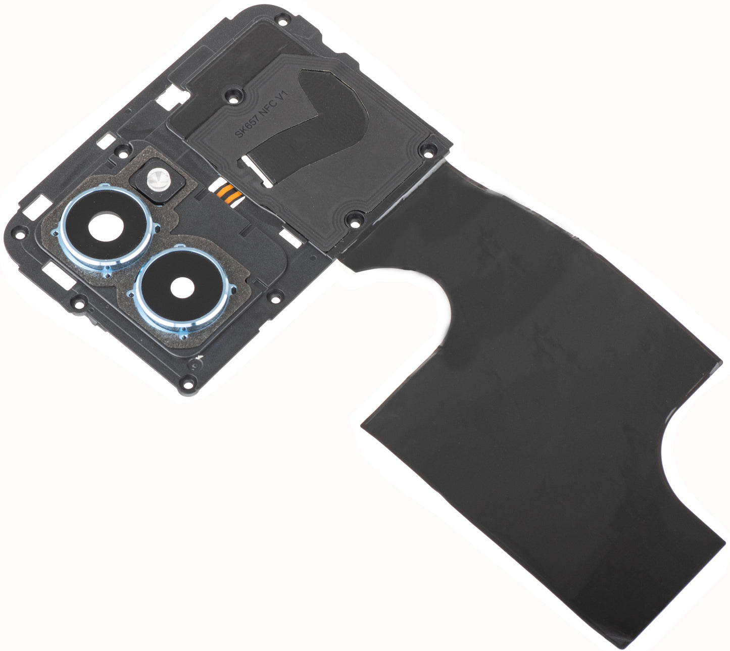 Vetro Fotocamera Posteriore - Flash - Cornice Interna - Antenna NFC HMD Pulse Pro, con Cornice, Argento, Service Pack 286954396