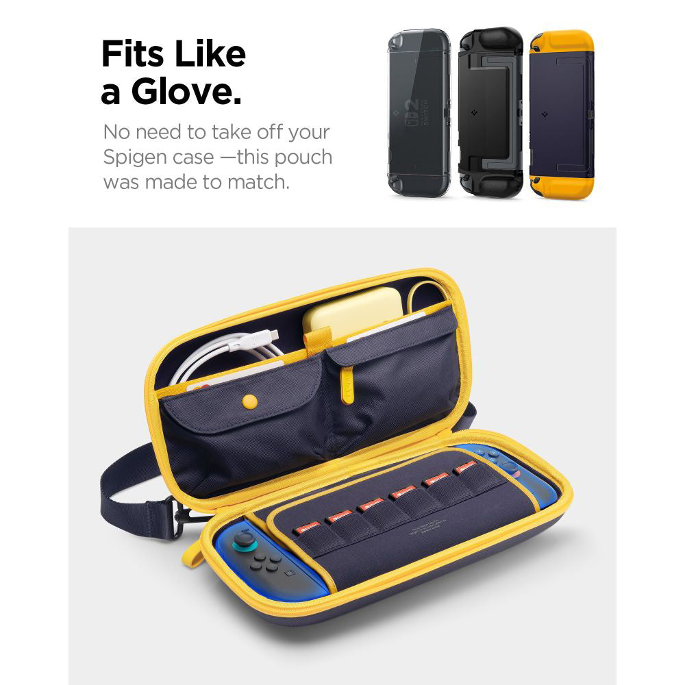 Borsa Protettiva Spigen Nano Pop Pro per Console Nintendo Switch 2, Blu Navy AGP09565