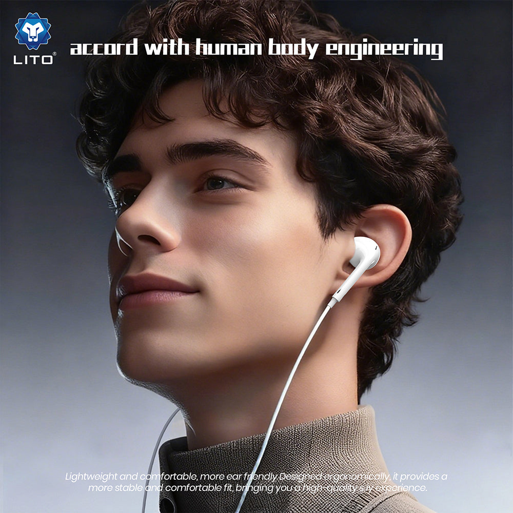 Handsfree 3.5mm Lito LF01A, White
