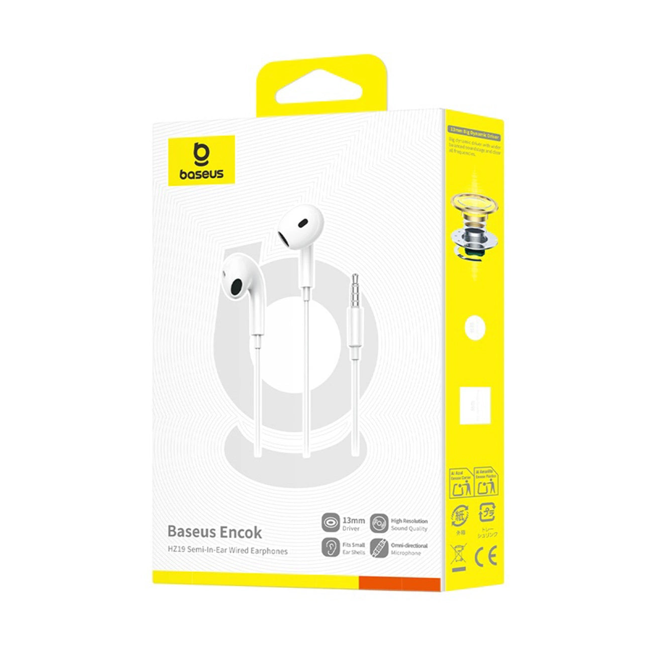 Handsfree 3.5mm Baseus Encok HZ19, Bianco A00182301213-00
