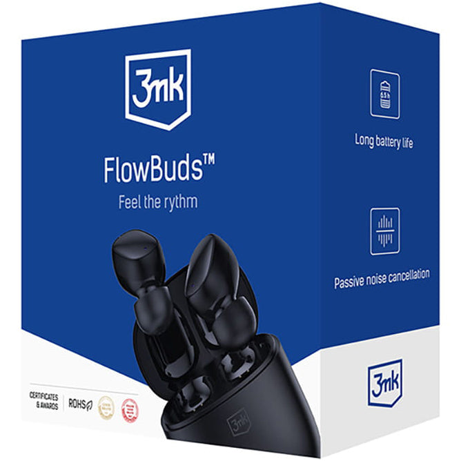 Auricolari Bluetooth 3MK FlowBuds, TWS, Nero