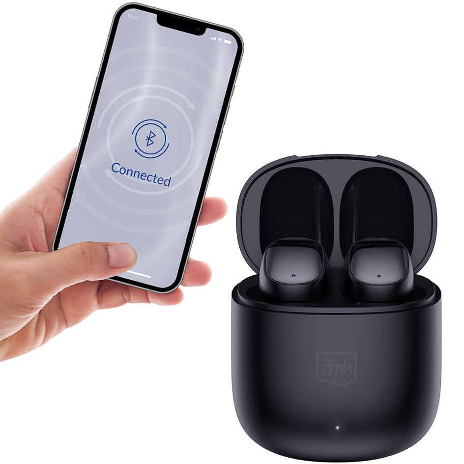 Auricolari Bluetooth 3MK FlowBuds, TWS, Nero