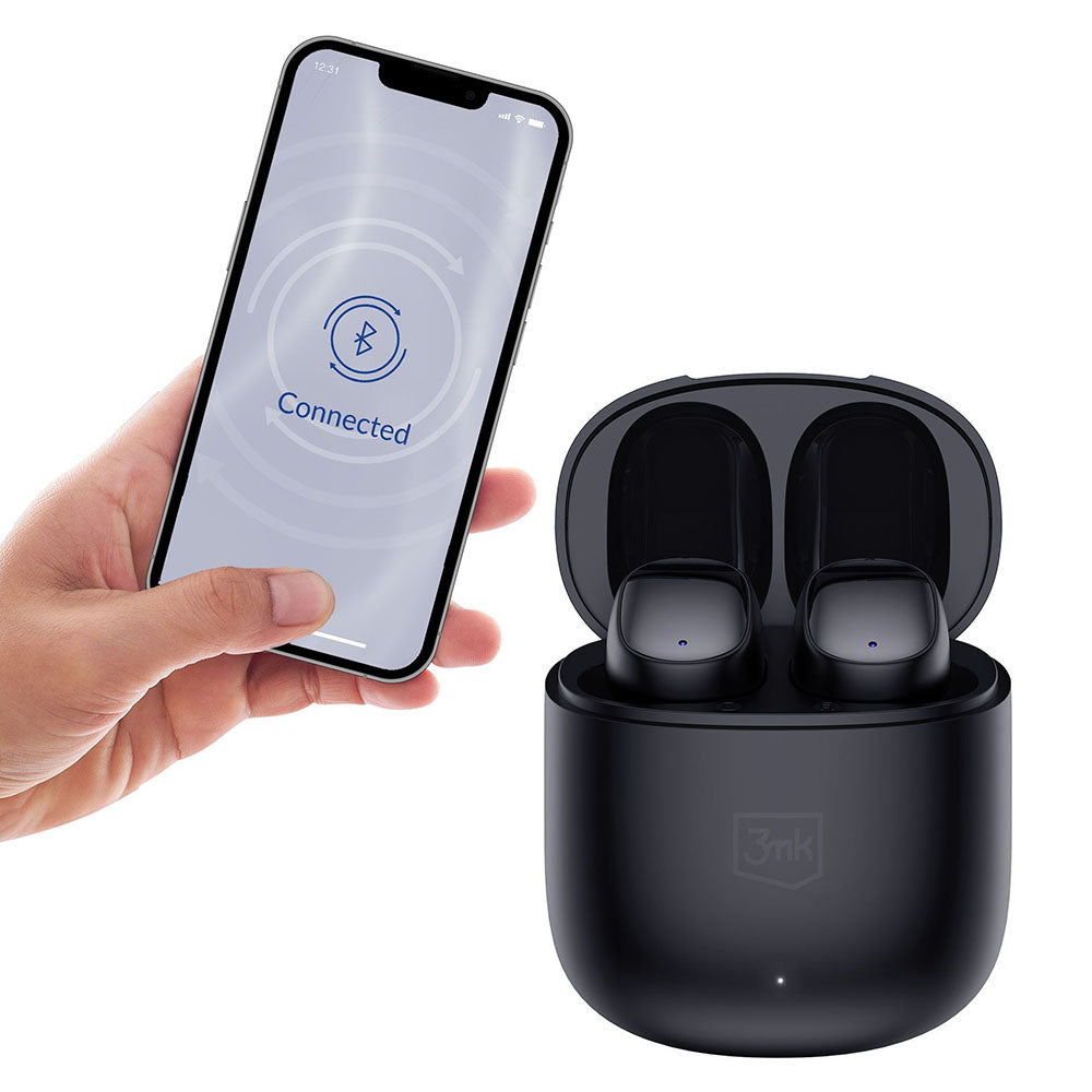 Auricolari Bluetooth 3MK FlowBuds, TWS, Nero