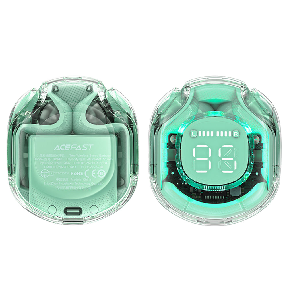 Auricolari Bluetooth Acefast T8, TWS, Verde