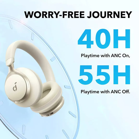 Auricolare Bluetooth Anker SoundCore Space On, MultiPoint, A2DP, ANC, Bianco A3035G21