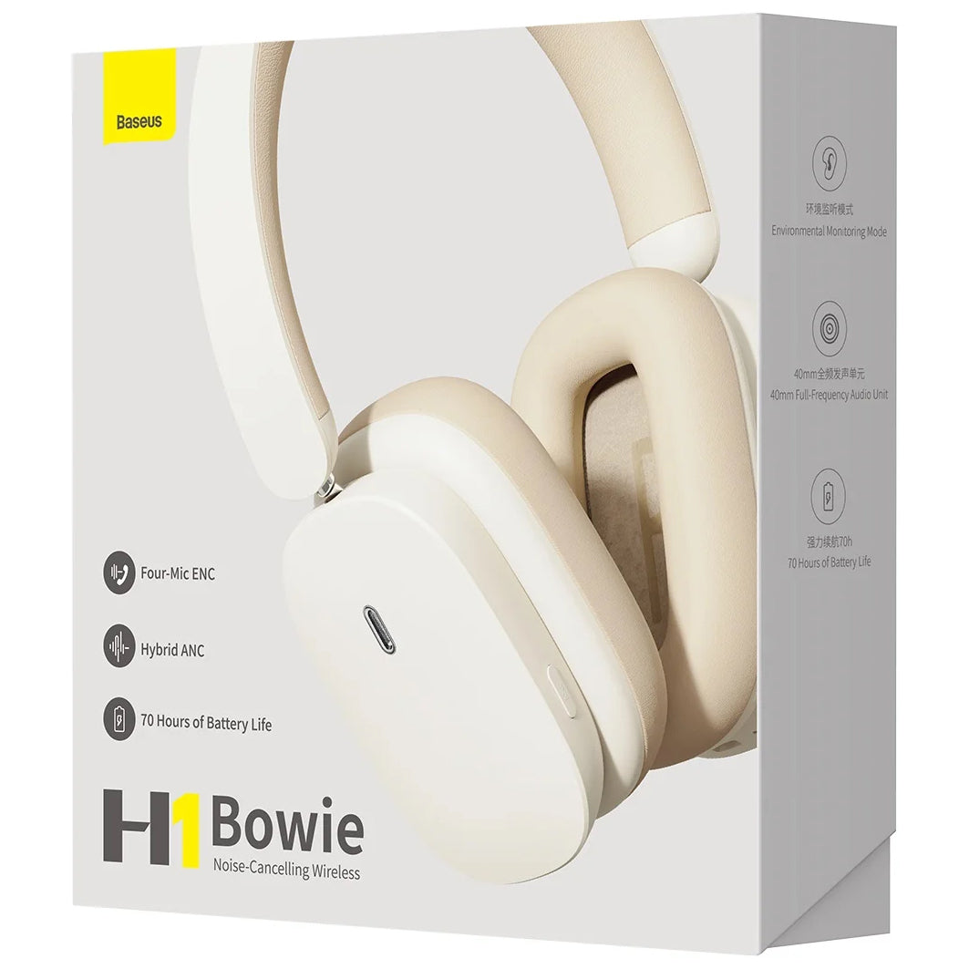 Handsfree Bluetooth Baseus Bowie H1, A2DP, ANC, Crema NGTW230202