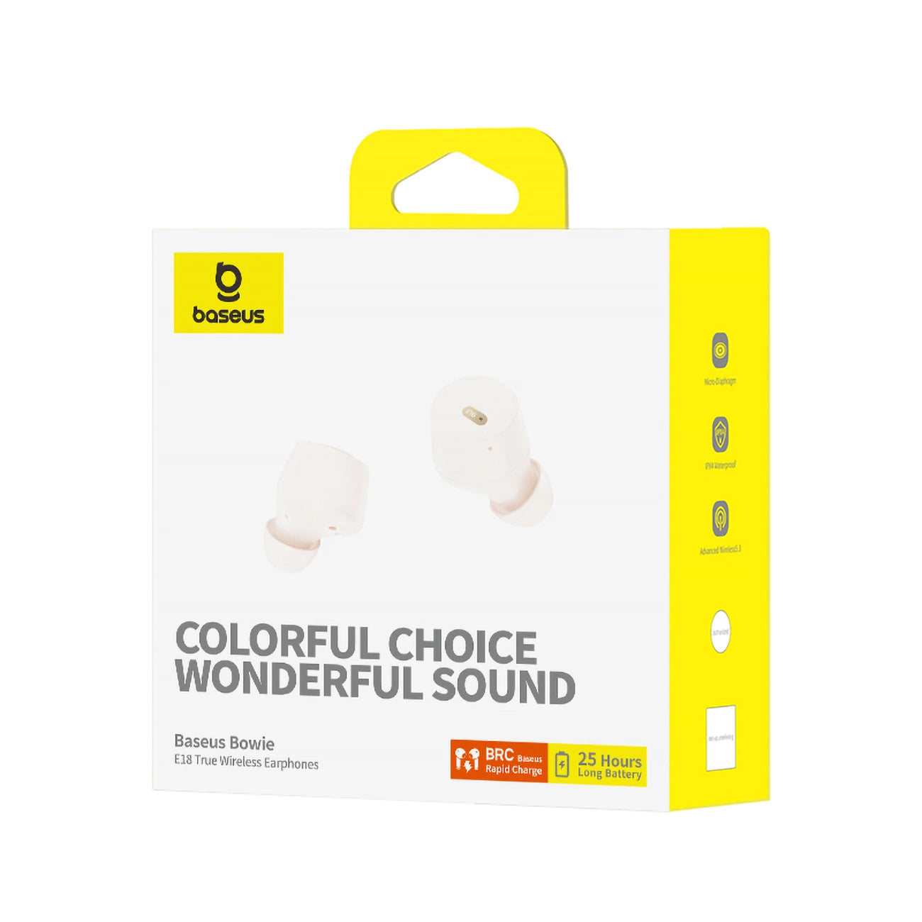 Auricolari Bluetooth Baseus Bowie E18, TWS, Bianco A00023800223-00