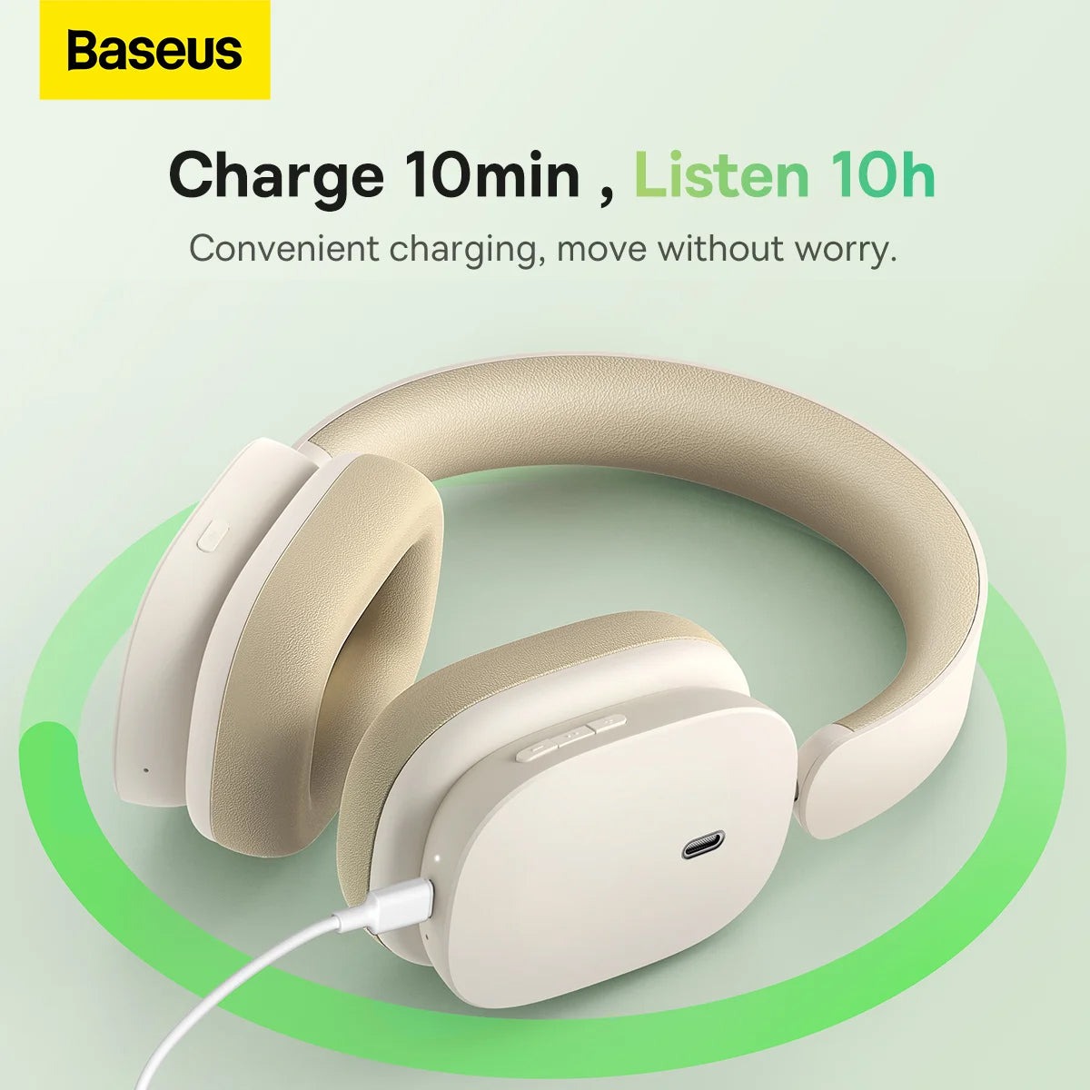 Handsfree Bluetooth Baseus Bowie H1, A2DP, ANC, Crema NGTW230202