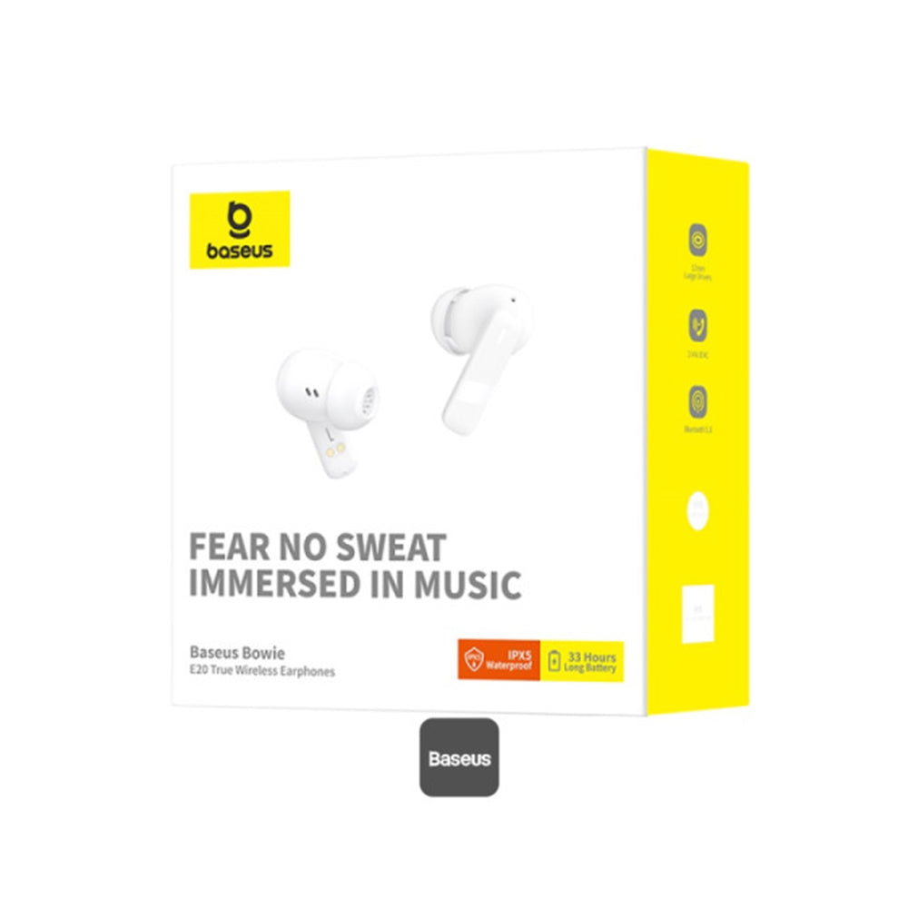 Handsfree Bluetooth Baseus Bowie E20, TWS, Bianco A00069700223-00