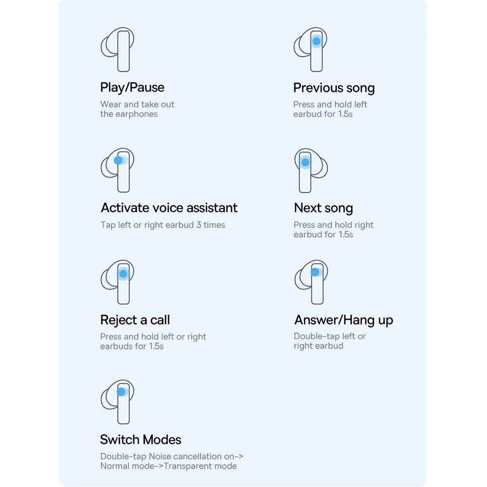 Handsfree Bluetooth Baseus Bowie M2, TWS, Bianco A00024000221-Z1