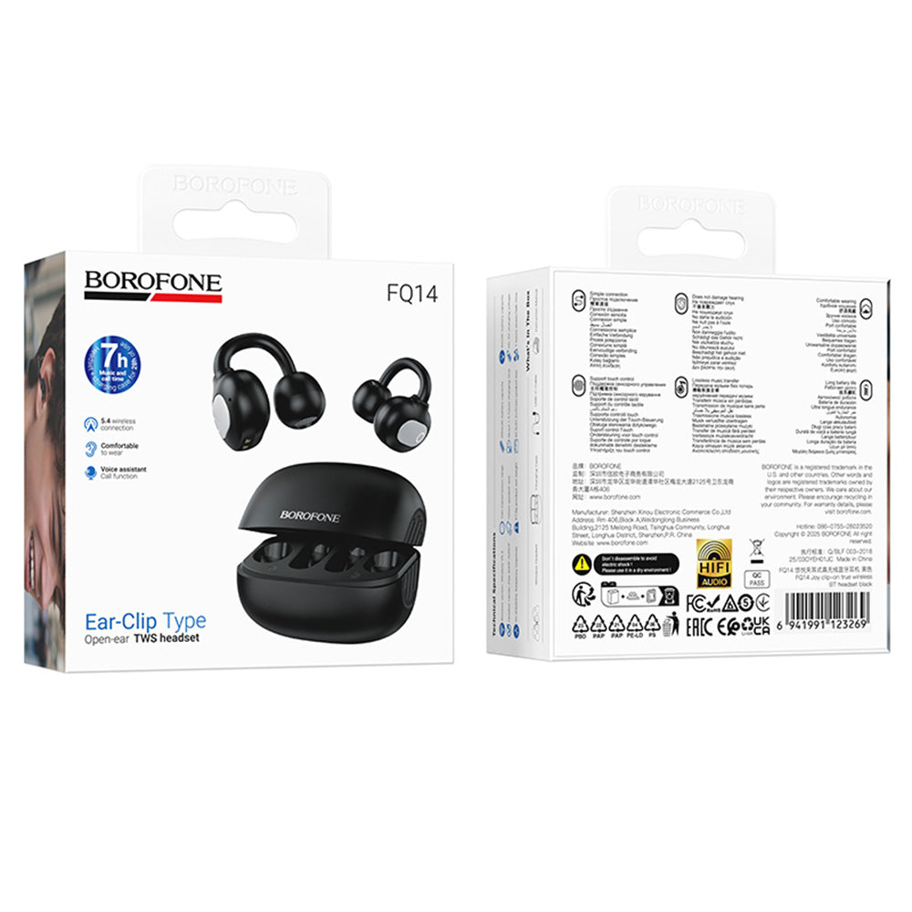 Auricolare Bluetooth Borofone FQ14 Joy, TWS, Nero