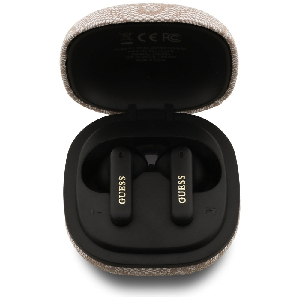 Auricolari Bluetooth Guess 4G Classic Metal Logo, TWS, Rosa