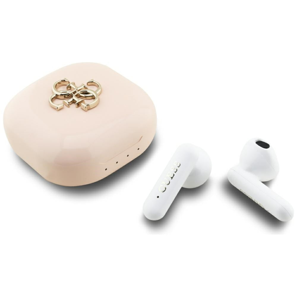 Auricolari Bluetooth Guess 4G Metal Logo, TWS, Rosa