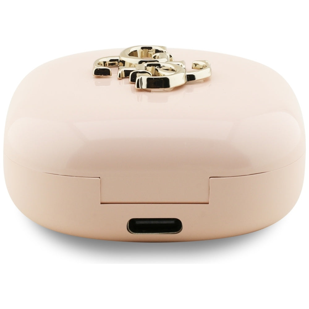 Auricolari Bluetooth Guess 4G Metal Logo, TWS, Rosa