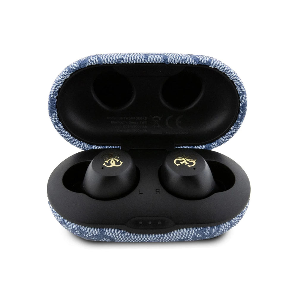 Auricolari Bluetooth Guess 4G Metal, TWS, Blu
