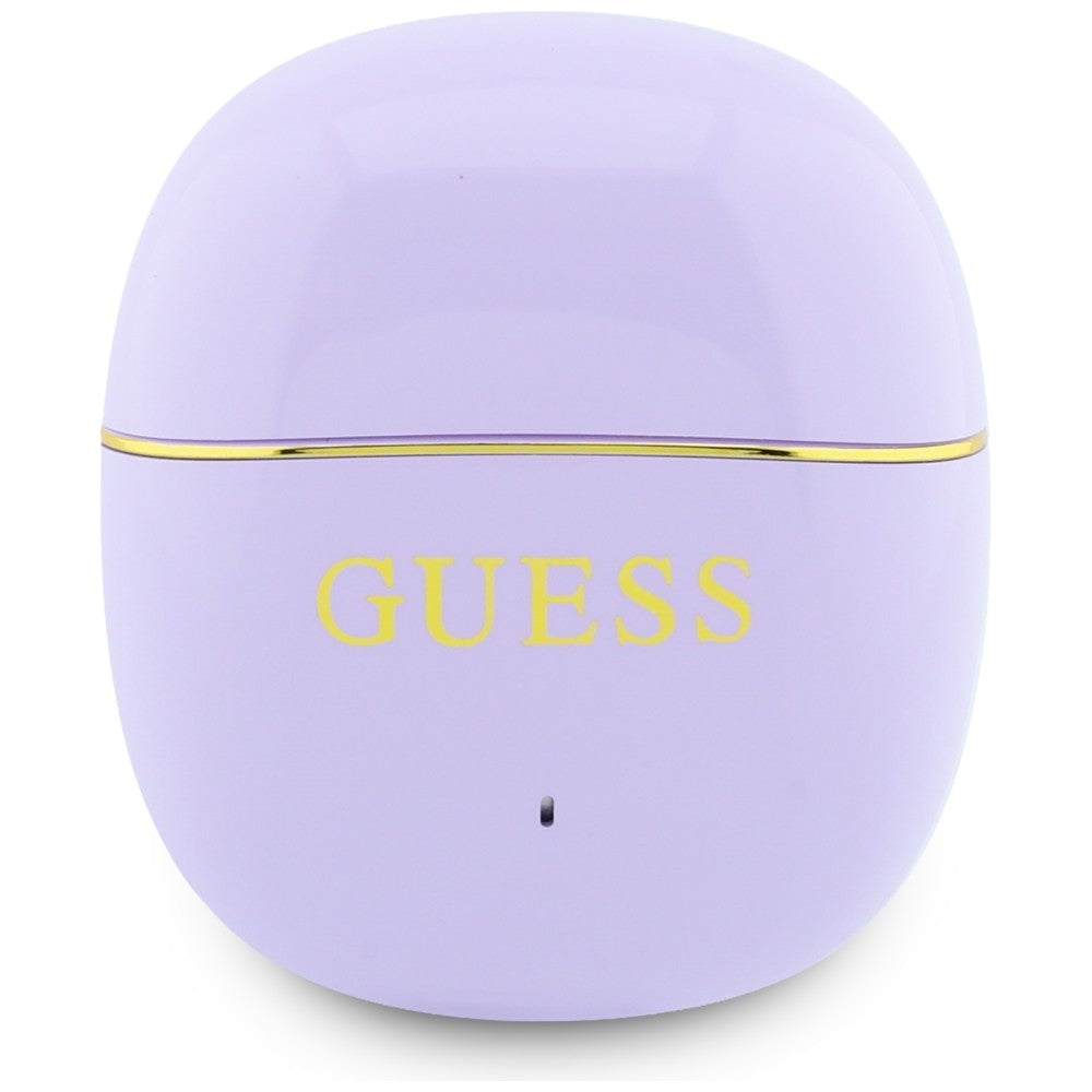 Auricolare Bluetooth Guess Glossy Gold Line Classic, TWS, Viola