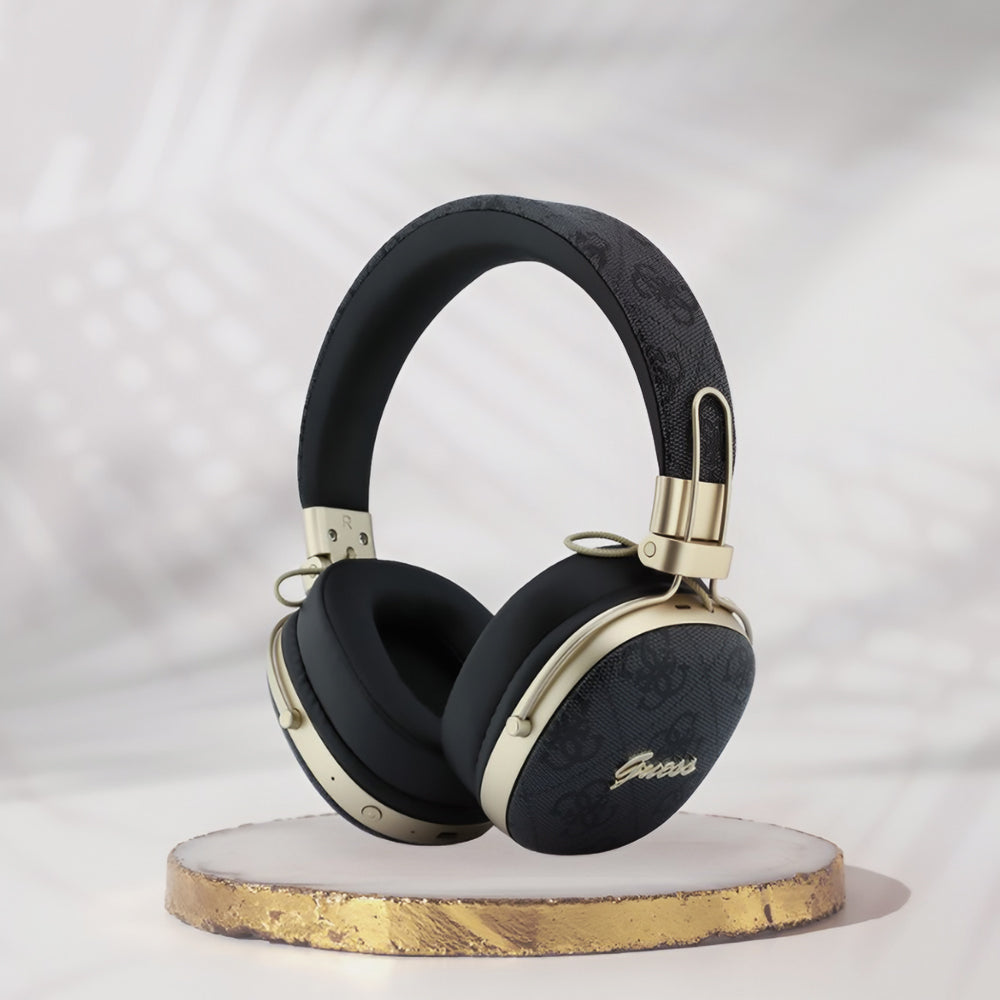 Auricolari Bluetooth Guess Metal 4G Script Logo, A2DP, Nero