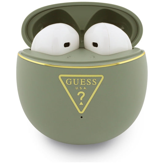 Auricolari Bluetooth Guess Script Print, TWS, Kaki