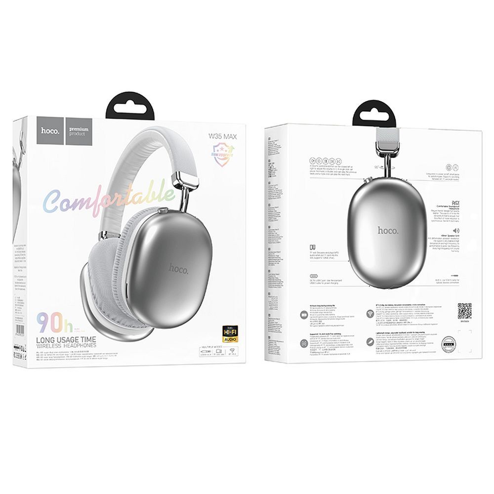 HOCO W35 Max Vivavoce Bluetooth, A2DP, argento