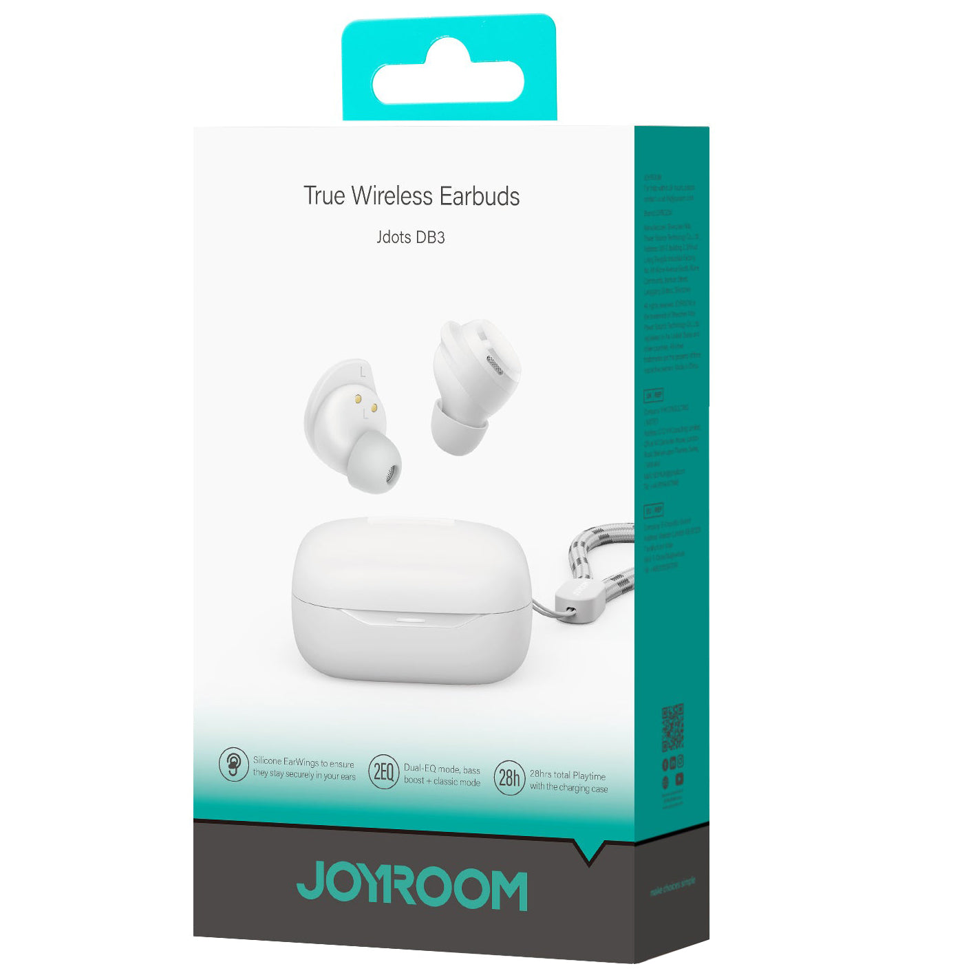 Auricolari Bluetooth Joyroom Jdots JR-DB3, TWS, Bianco