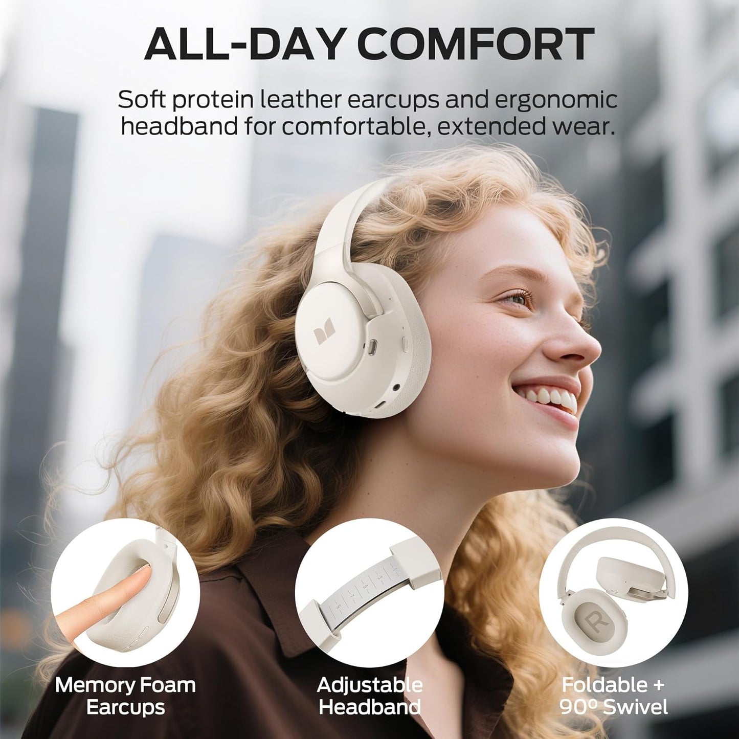 Handsfree Bluetooth Monster Persona 5th, MultiPoint, A2DP, ANC, Bianco