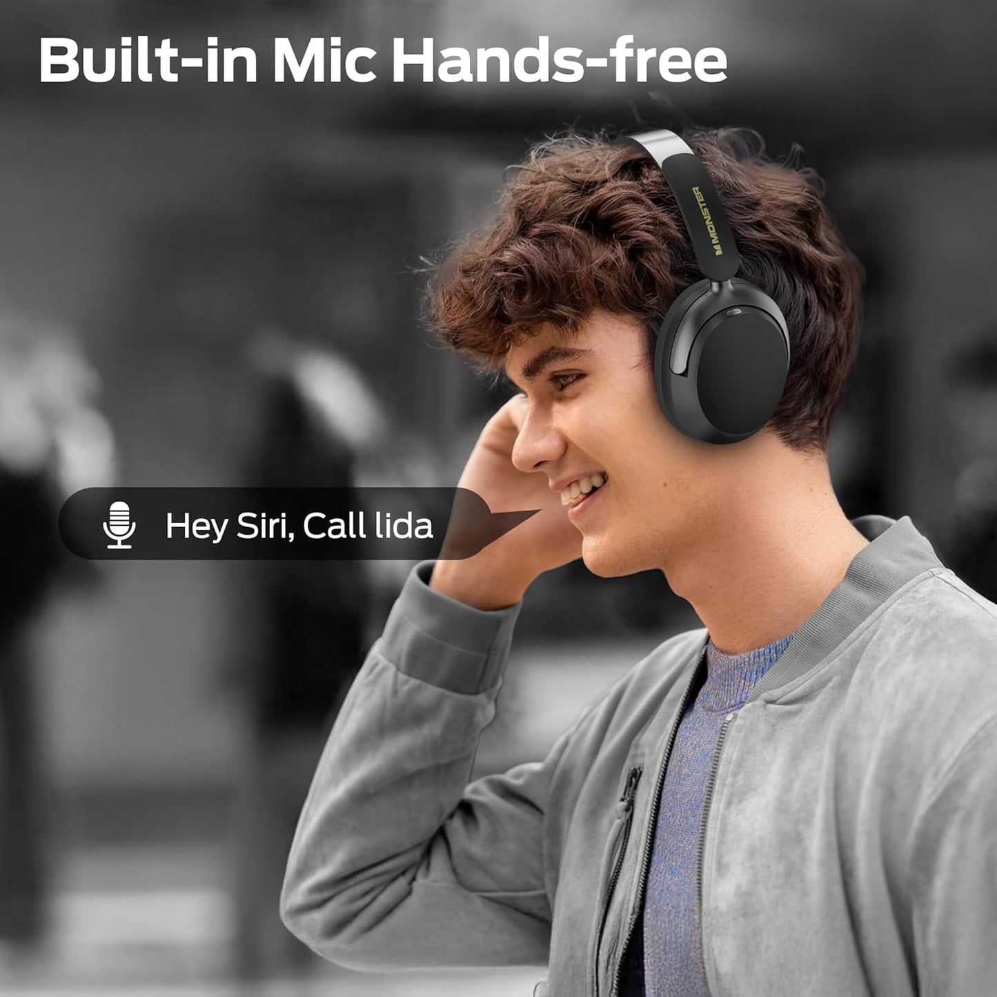 Handsfree Bluetooth Monster Persona 3rd, MultiPoint, A2DP, ANC, Nero