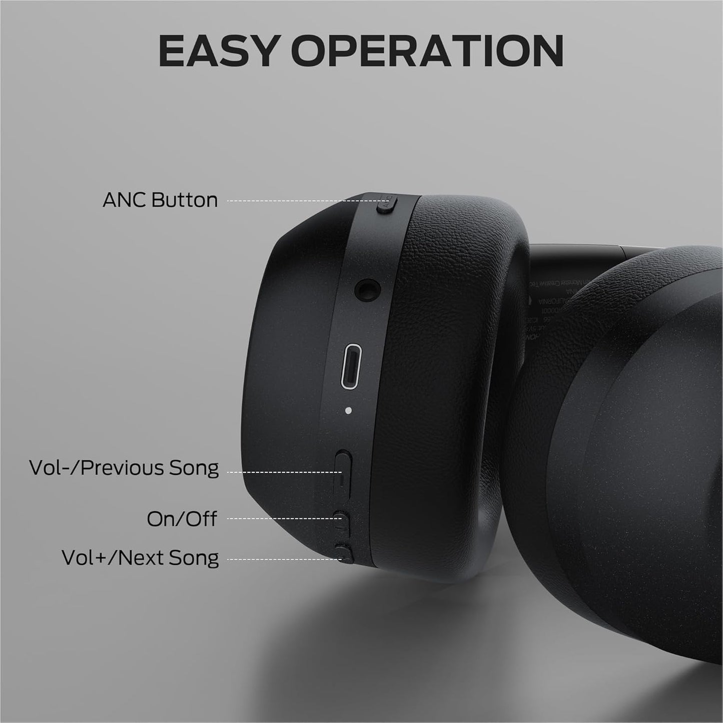 Auricolare Bluetooth Monster Persona 6th, MultiPoint, A2DP, ANC, Nero