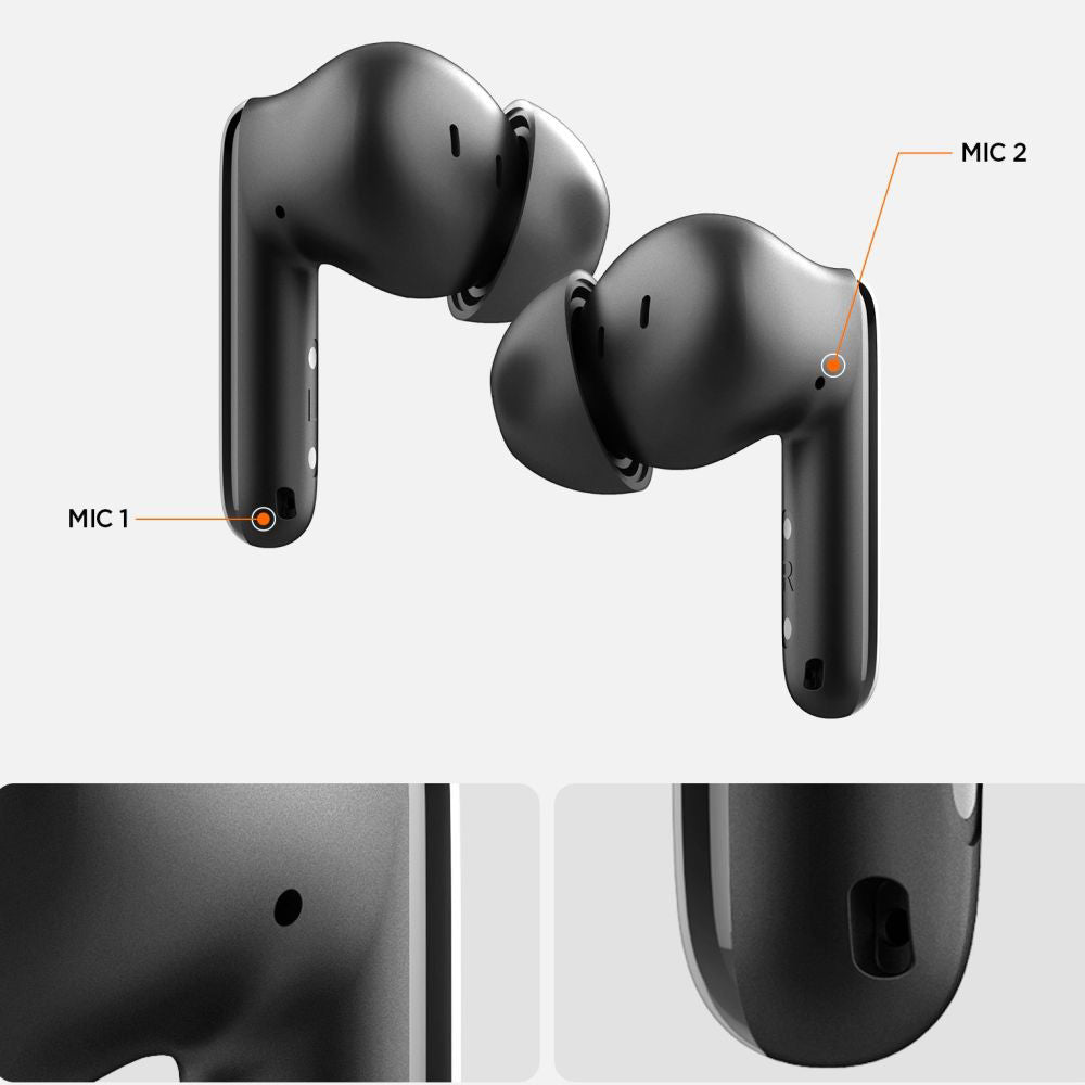 Handsfree Bluetooth Spigen SA2400, TWS, ANC, Bianco ASD07962