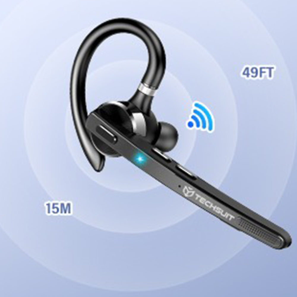 Auricolare Bluetooth Techsuit G9 TalkZen, A2DP, Nero
