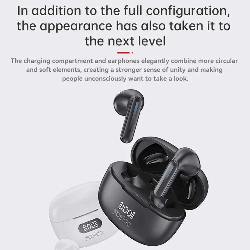 Auricolare Bluetooth Yesido TWS19, TWS, Nero