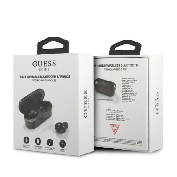 Auricolari Bluetooth Guess Classic Logo, TWS, Nero