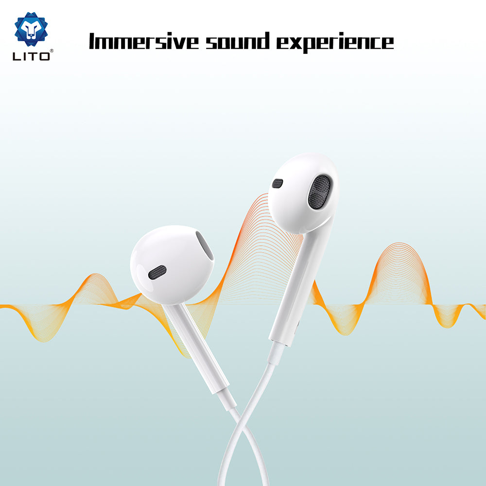 Handsfree USB-C Lito LF01T, Bianco