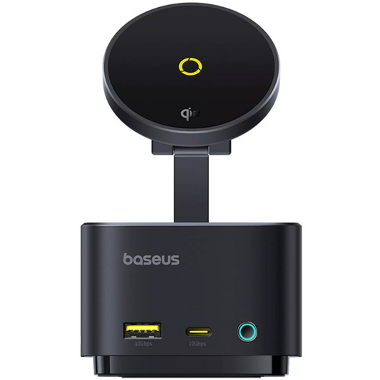 Hub Multifunzionale Baseus MagPro II 7in1, 1 x USB-A - 2 x USB-C - 1 x HDMI - 1 x QI - 1 x SD - 1 x microSD, Nero Ricondizionato B00072900121-00