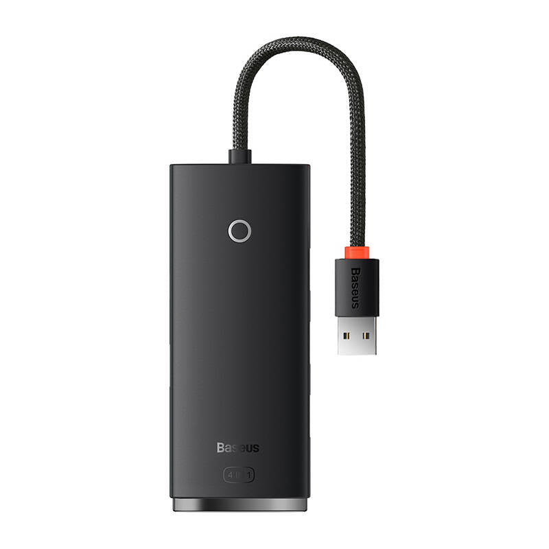 Hub USB Baseus Lite, 4 x USB-A 3.0 - 1 x USB-C, 0,25 m, nero WKQXX030001