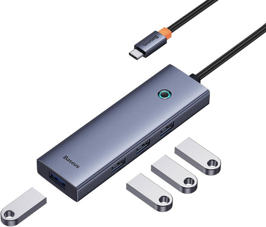 Hub USB-C Baseus UltraJoy, 4 x USB-A 3.0, Grigio B0005280A813-03